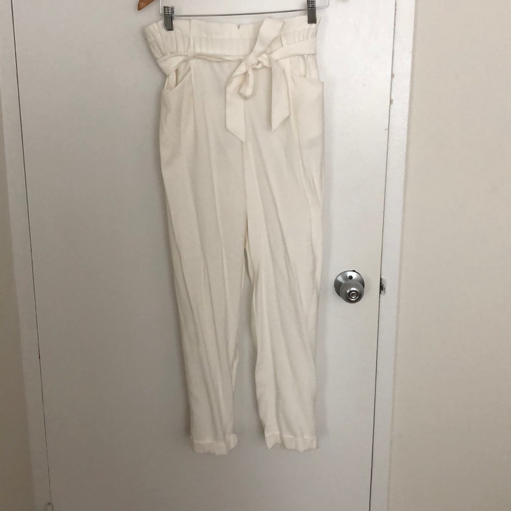 Never worn Zara cream high-waisted trouser.
